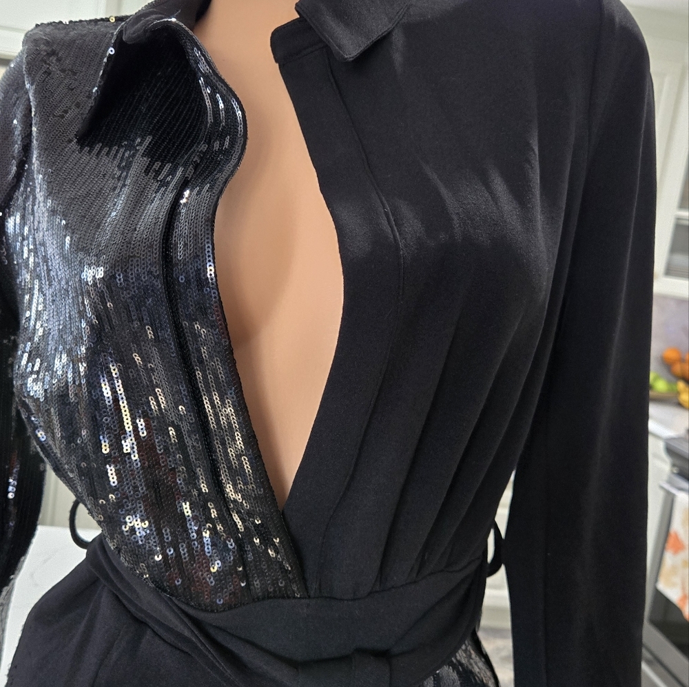 Half Sequin Jumpsuit - image 4